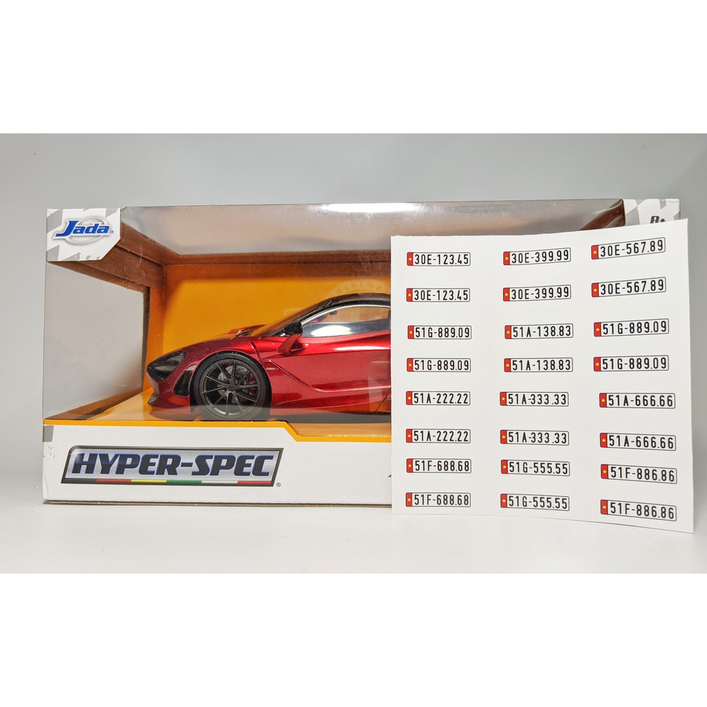 Biển Số Xe Mô Hình ô tô  Tỷ lệ 1/24