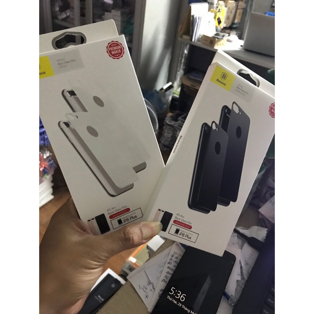 Kính cường lực 4D mặt lưng Baseus LV178 cho iPhone 7 Plus 8 plus