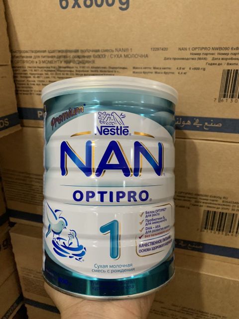 Sữa bột Nan Optipro Nga số 1 loại ,800g, hàng nhập Chính ngạch, giá tốt