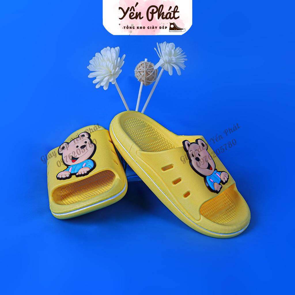 Dép Lê Bé Gái Bé Trai Hình Gấu Chống Trơn Trượt , Đủ Màu Siêu Êm (Ảnh Thật)