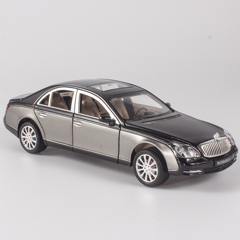 tay cầm chơimô hình1 24 Mercedes-Benz Maybach S62 sound and light alloy pull back car model children s toys issued on