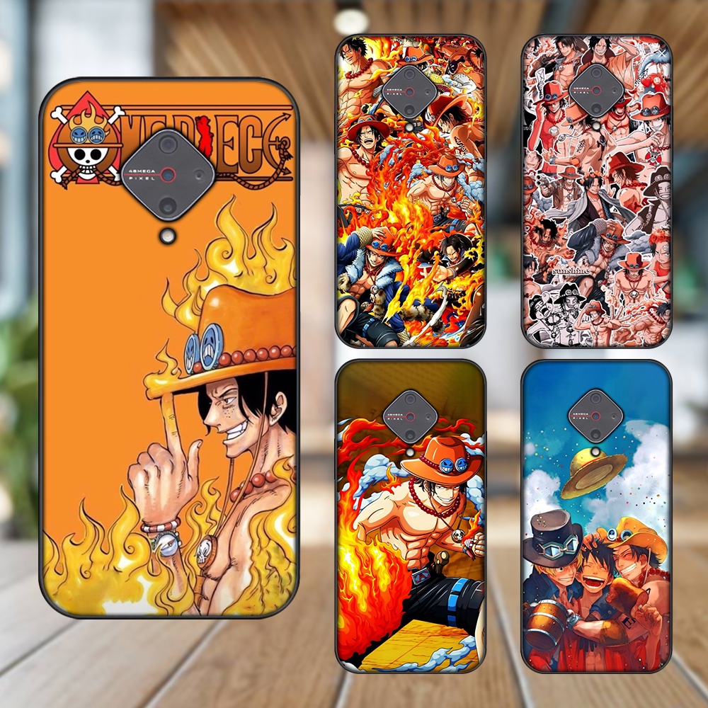 Ốp lưng Vivo S1 Pro viền đen in hình Ace One Piece
