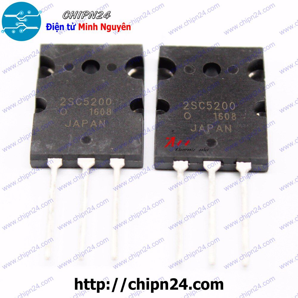 [1 CẶP] Transistor C5200-C1943 TO-264 15A 230V (2SC5200-2SA1943 5200-1943 Sò)