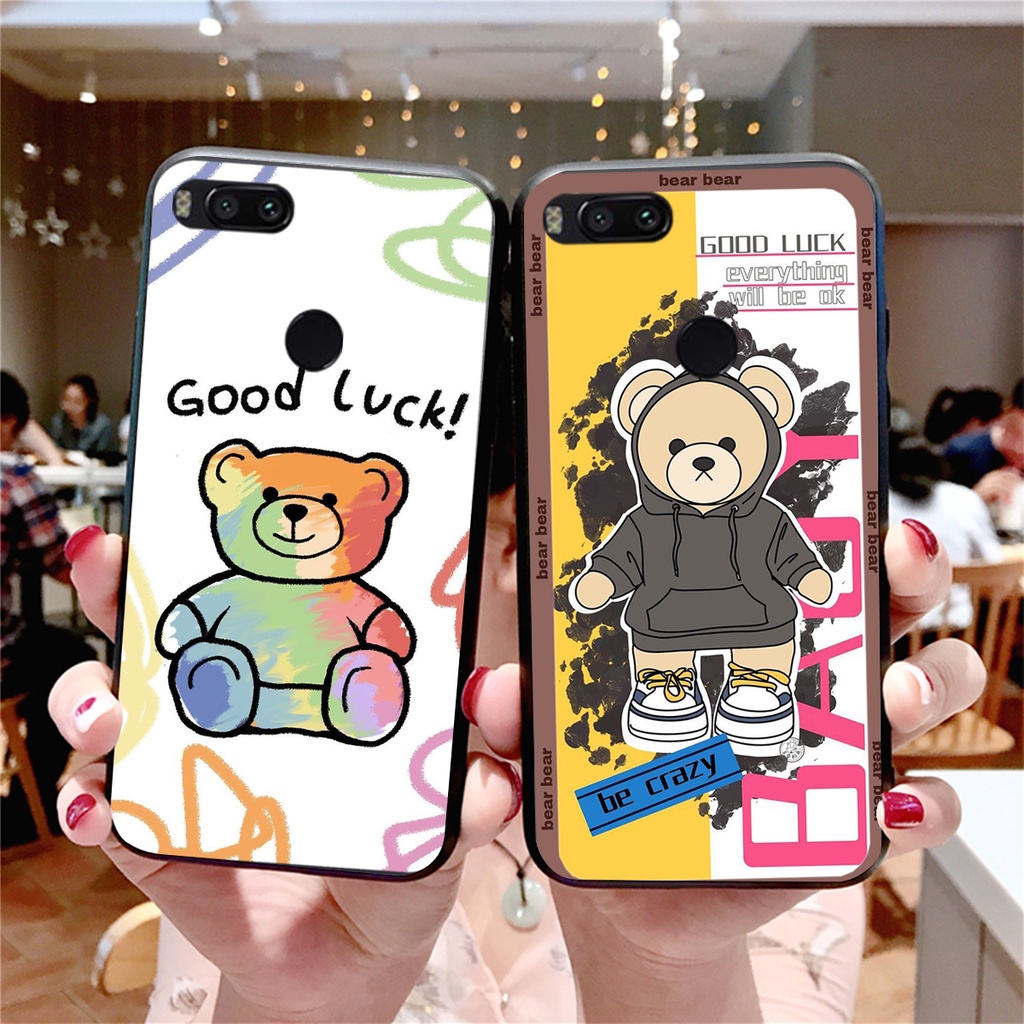 Ốp lưng Xiaomi Mi A1 / MI 5X in hình cute, chú gấu tinh nghịch siêu chất siêu rẻ