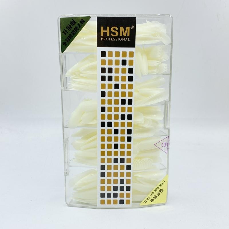 Móng tip móng up phom nhọn bầu nhọn dài HSM đủ size hộp 500 cái