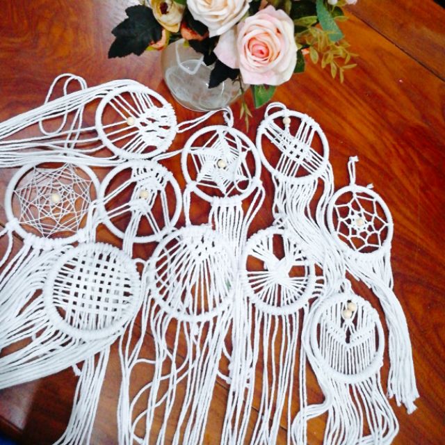 Macramé dreamcatcher mini size 10cm