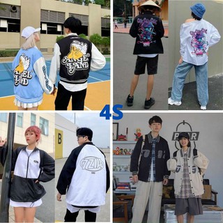 Áo khoác dù nhẹ unisex nam nữ form rộng,áo khoác chống nắng street style bomber jacket 4S BST004 phong cách Hàn Quốc