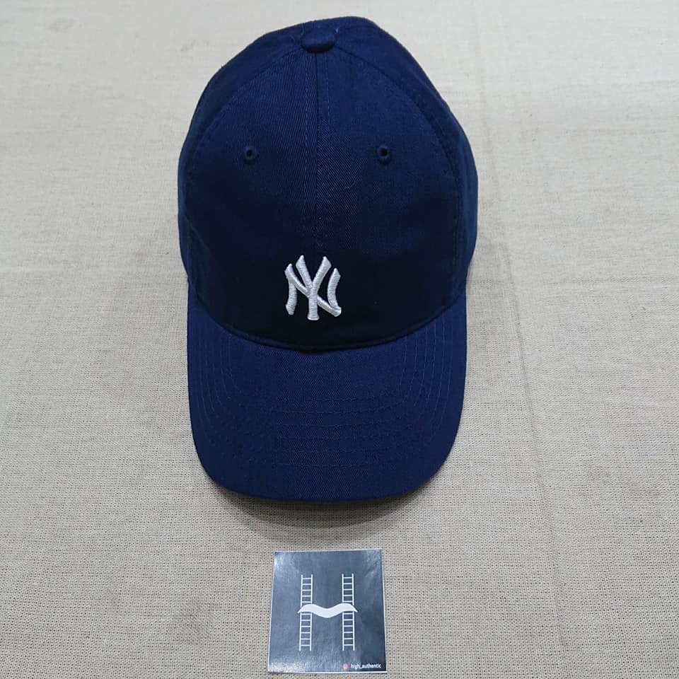 Mũ MLB màu xanh navy họa tiết chữ NY logo nhỏ