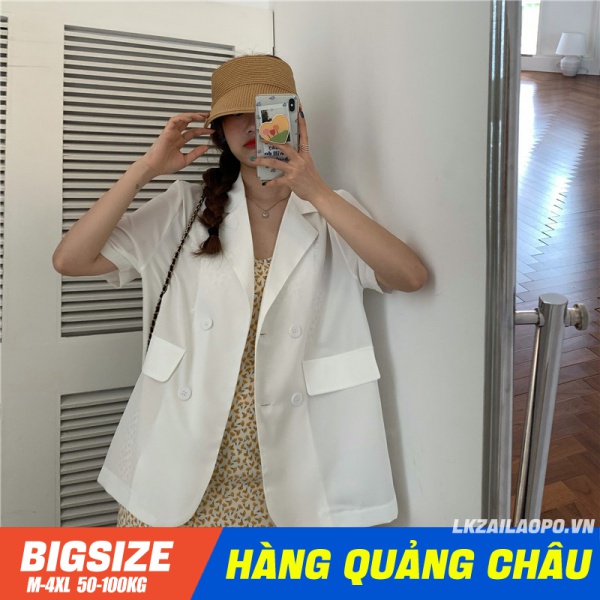 Áo vest blazer ⚡️𝐁𝐈𝐆𝐒𝐈𝐙𝐄⚡️ Áo kiểu nữ tay ngắn mỏng mùa hè Phong cách Hàn Quốc Thời Trang sang chảnh cá tính xinh đẹp quảng châu cao cấp | BigBuy360 - bigbuy360.vn