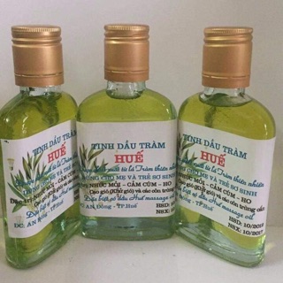 Combo 3 chai dầu tràm Huế loại chai dẹt giakhanh