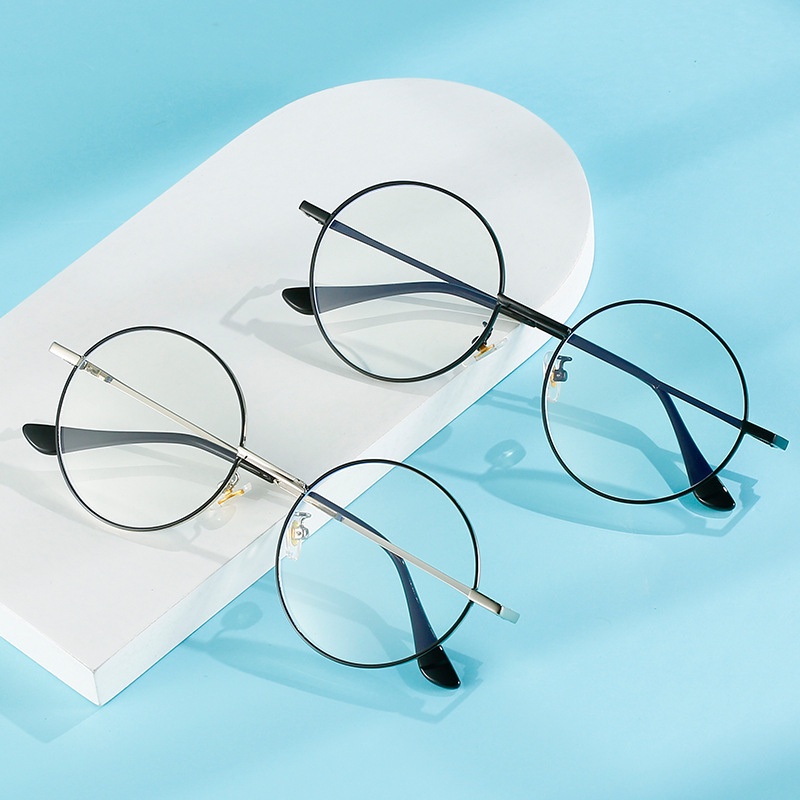 Kính Mát Gọng Tròn Kim Loại Chống Tia Bức Xạ Thời Trang Mới 2022
