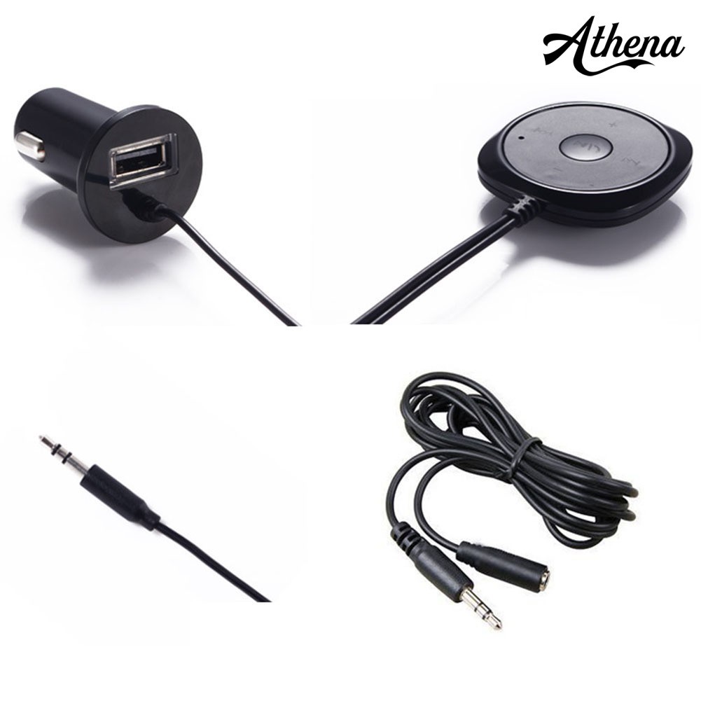 Athena ✨ Wireless Bluetooth Car 3.5mm AUX Adapter Music Receiver + Car Charger