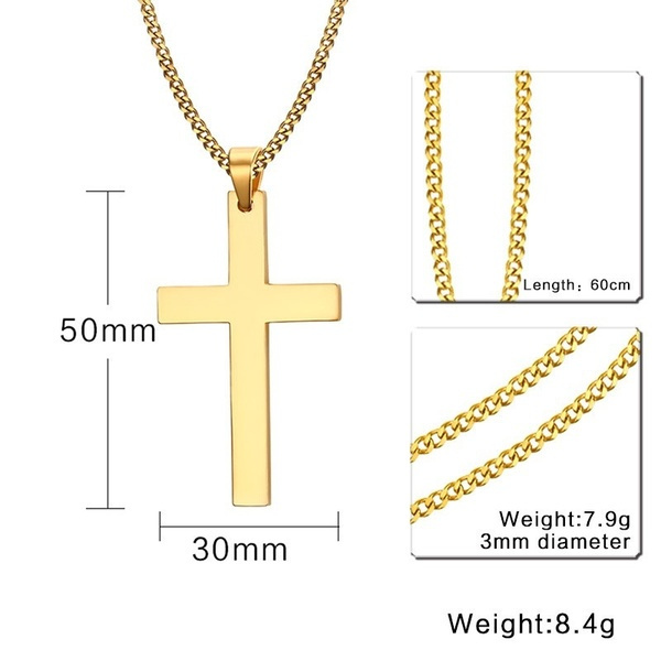 Vòng cổ choker mặt chữ thập bằng thép không gỉ thời trang
