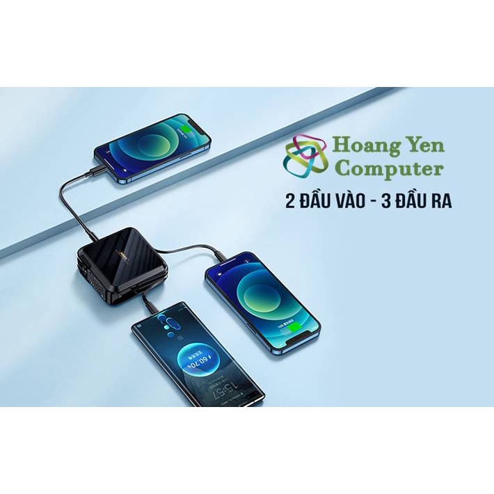 Sạc Dự Phòng Remax RPP-276 15000Mah (Sạc Nhanh PD20W, QC3.0, 22.5W), Tích Hợp Cáp Sạc, Nguồn AC Sạc Trực Tiếp - BH 1 Năm