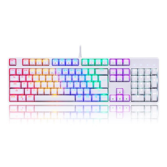 Bàn phím cơ Motospeed K86 Rainbow Gaming Keyboard (Trắng)