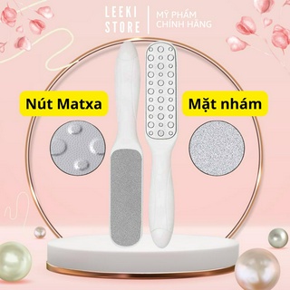 Chà Gót Chân 2 Mặt VACOSI WHITE FOOT PEELING - P01 Cán trắng, Mặt nhám và Nút Matxa