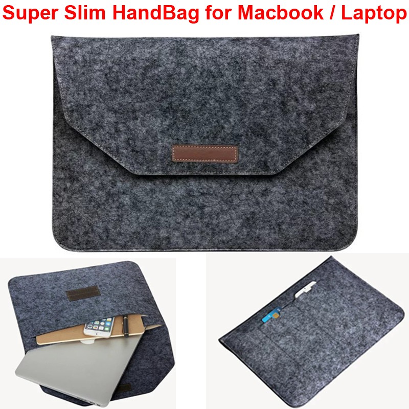 Túi nỉ len cho Macbook Air 11 12 13 15 13.3 15.4 Túi xách Vỏ bọc tay áo máy tính xách tay bảo vệ