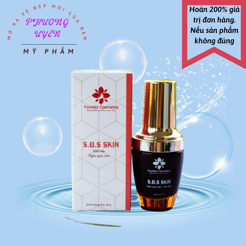 Cao mụn S.O.S 30g ⚡ CHÍNH HÃNG ⚡ Cao cấp cứu SOS Skin giúp làm mờ nếp nhăn, ngăn ngừa mụn, viêm, kiềm dầu.