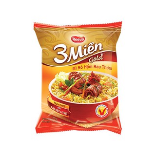 Mì 3 miền Gold hương vị bò hầm rau thơm gói 75g