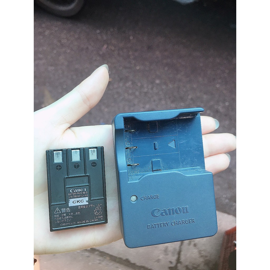 Sạc máy ảnh CANON CB-2LU + KÈM pin Canon NB-3L - QUA SỬ DỤNG