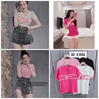 Áo len mongtoghi 4 màu cổ bẻ barbie