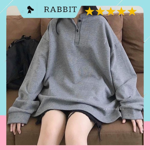 Áo nỉ sweater nỉ bông form rộng - phong cách oversize unisex N28A99