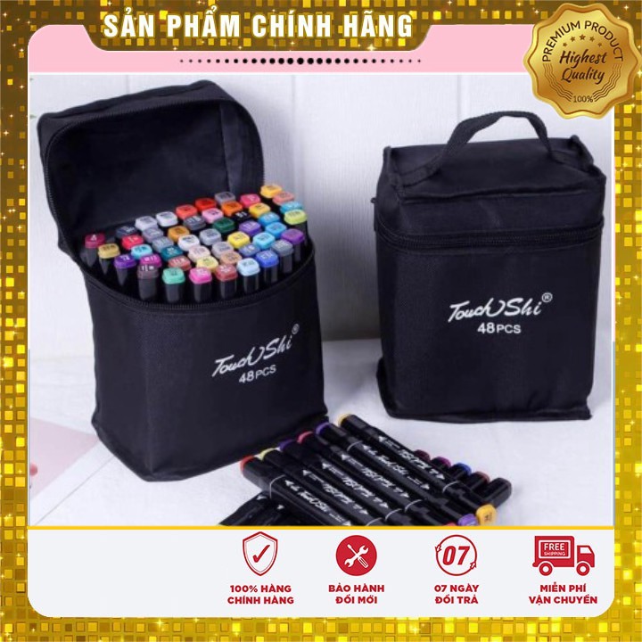 Bút Màu Marker Touchshi Túi Vải Bộ 48 Màu, vẽ anime,chân dung,phong cảnh