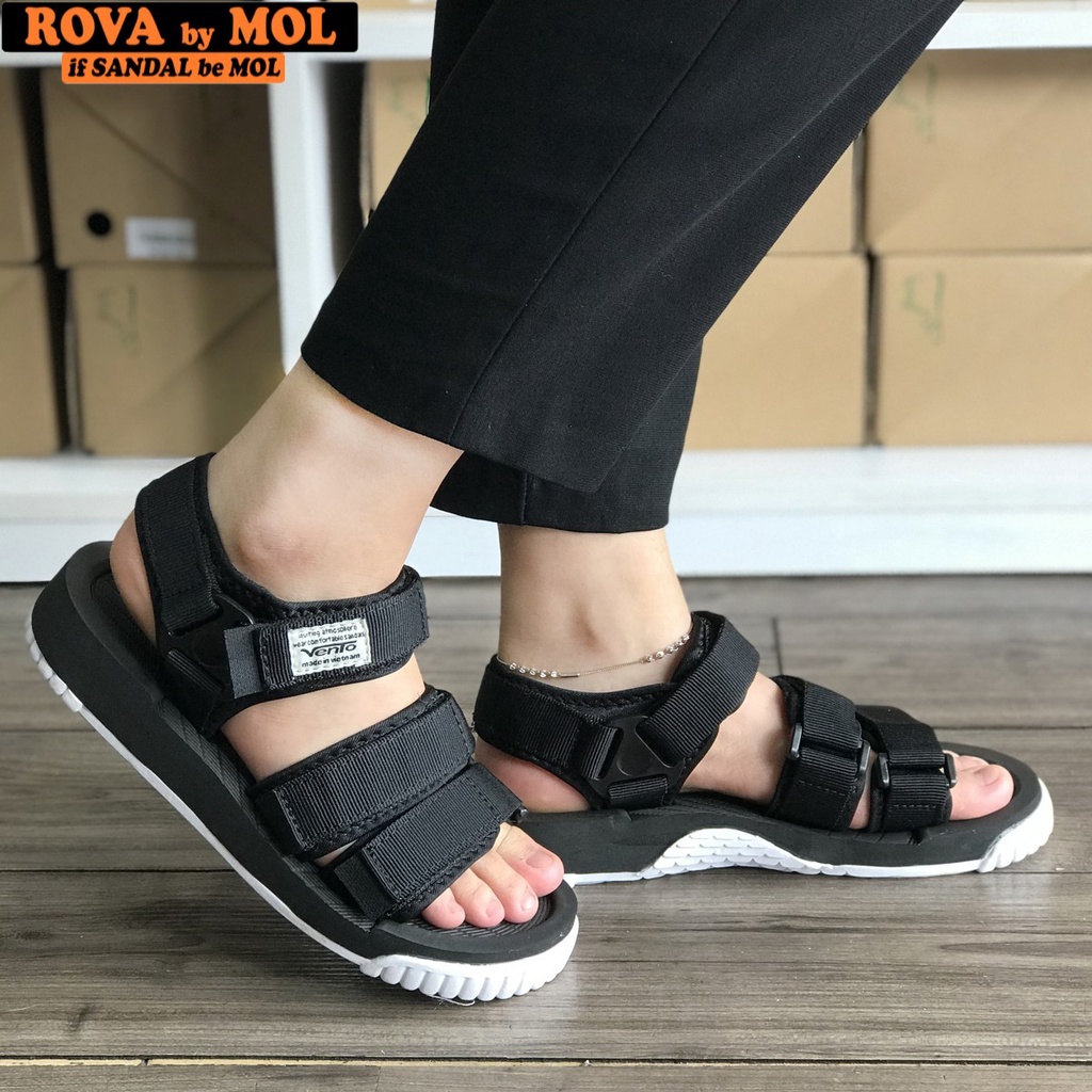 Sandal Vento Nam Nữ 3 Quai Ngang Êm Bền Phù Hợp Đi Học Đi Làm Đi Du Lịch Màu Xanh Dương Mã NV9801