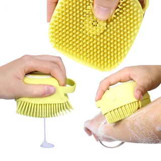 Bông Tắm Silicon Tạo Bọt Massage Cơ Thể, Tẩy Tế Bào Chết Có Khay Đựng Xà Phòng - CTS