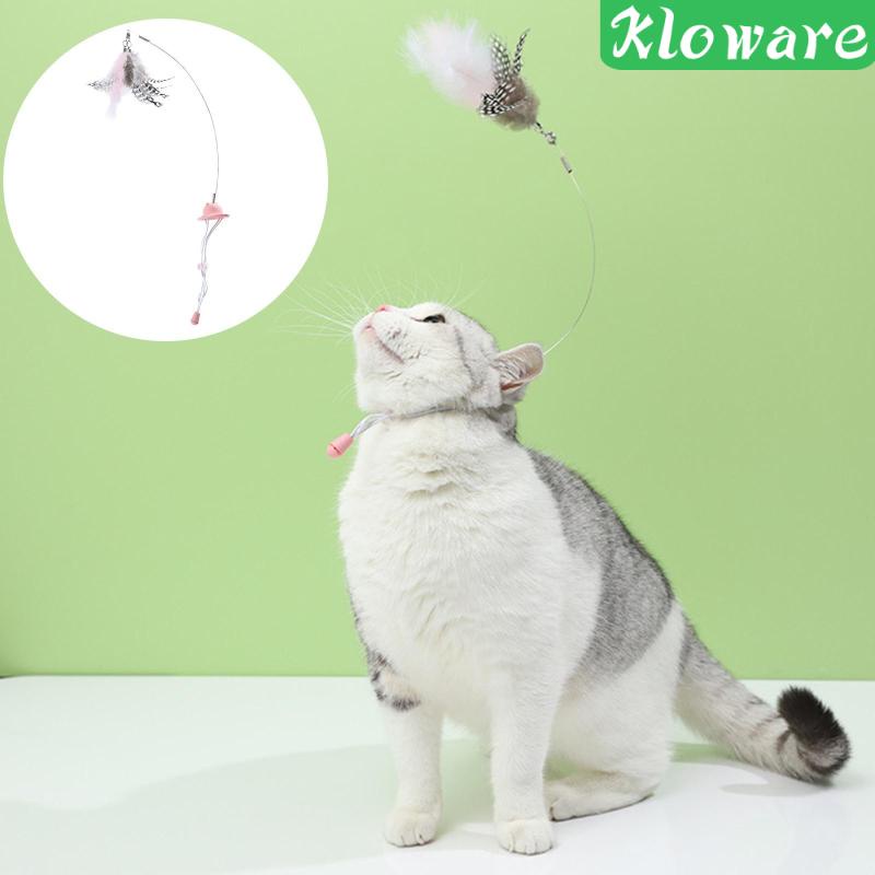 Hình ảnh Bird Feather Wand Cat Toy Interactive Kitten Pet Teaser Indoor Cats Exercise #4