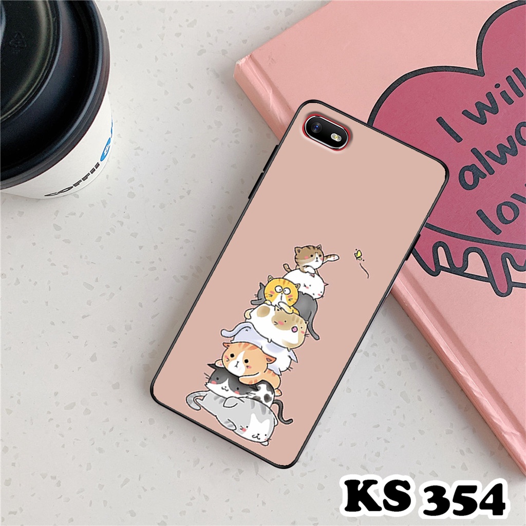 Ốp lưng Oppo A1k - Realme C1 - Ốp Oppo in hình Cat&amp;Bear đáng yêu - Chất liệu TPU siêu bền