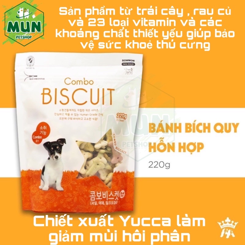 Bánh bích quy dành cho cún Bowwow túi 220gr