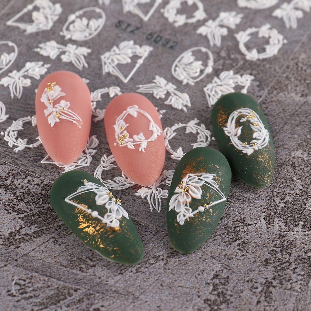 EUCA Miếng Dán Trang Trí Móng Tay Tự Dính Bằng Acrylic Thời Trang Mùa