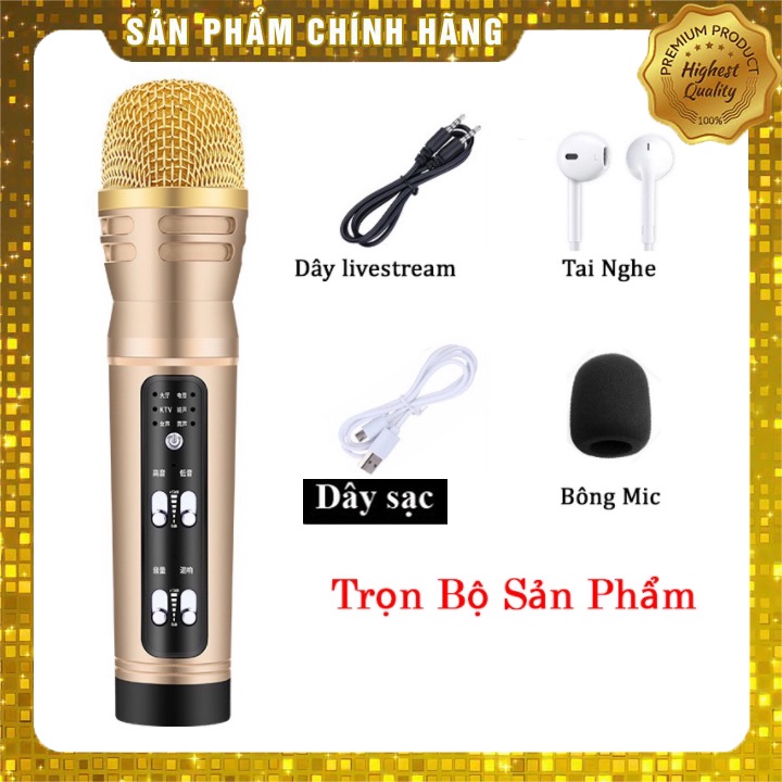 Micro Karaoke/Micro Livestream Thu Âm C28 Âm Thanh Chuyên Nghiệp + Tặng Tai Nghe hàng Chính Hãng