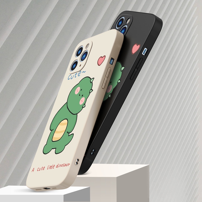 Ốp lưng iphone Ốp điện thoại silicon Suntaiho in hình khủng long thích hợp cho iPhone 13 12 11 Mini Pro X XR XS Max 7 8 Plus