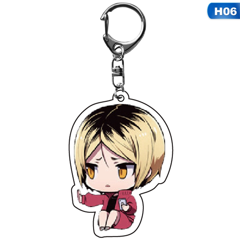 Móc khóa mặt nhân vật anime Haikyuu bằng acrylic đáng yêu