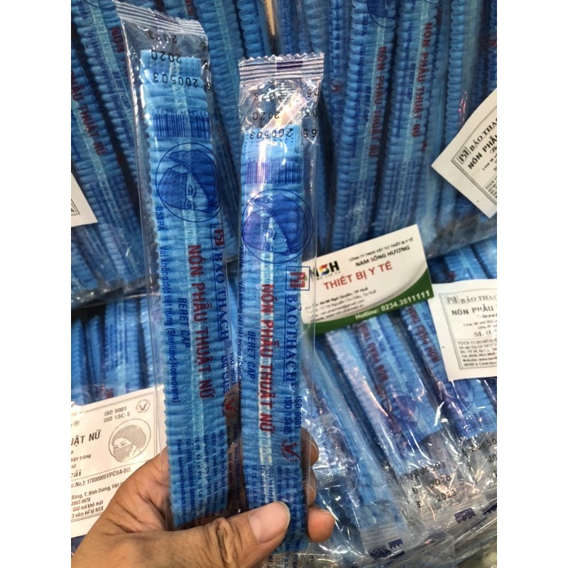 BỊCH 50c NÓN GIẤY Y TẾ/NÓN MŨ GIẤY PHẪU THUẬT BẢO THẠCH NÓN GIẤY TRÙM TÓC, NÓN CON SÂU TIỆT TRÙNG BẢO THẠCH