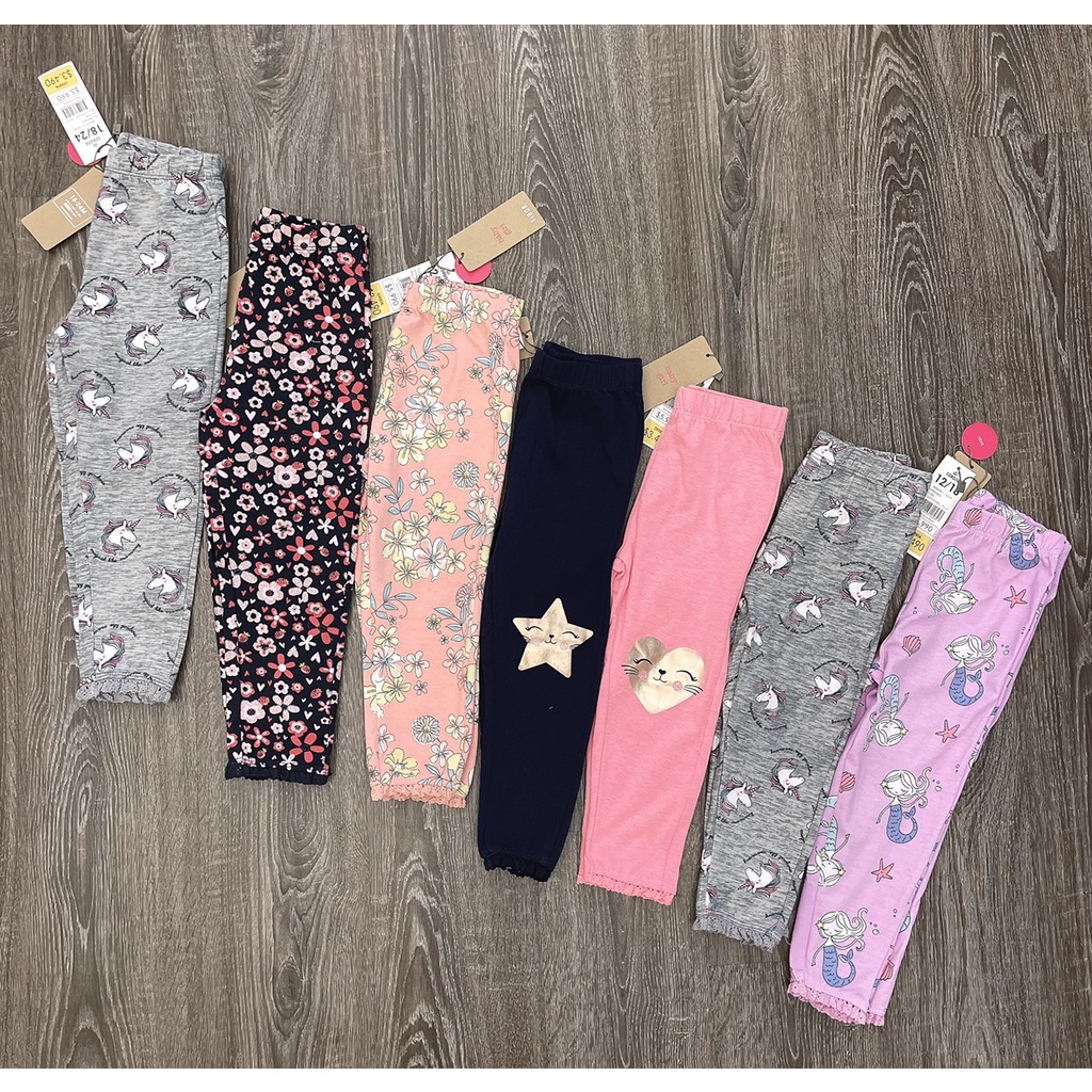 Quần Legging Cotton Dài Tirbo VNXK Thu Đông Cho Be Gái Từ 6 Đến 36 Tháng