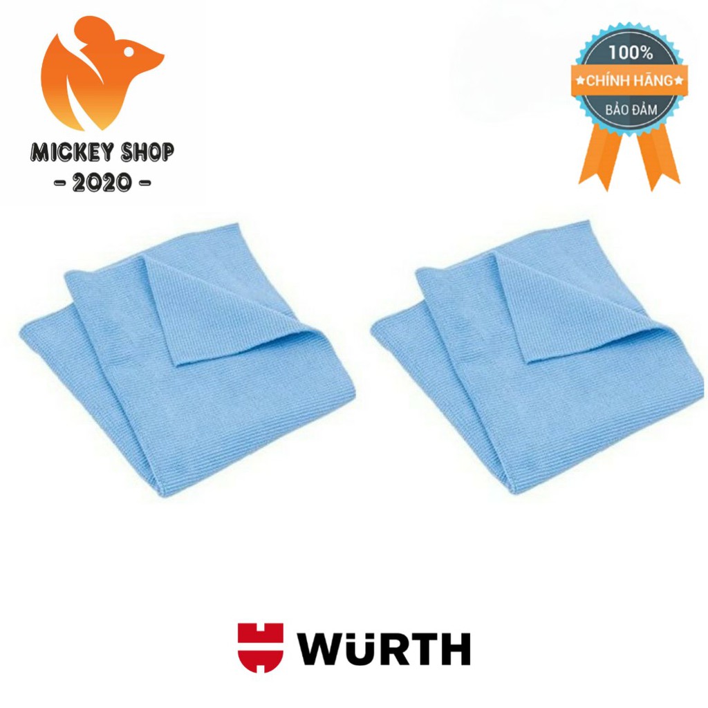 [ CHUYÊN DÙNG ] Bộ 4 Khăn Lau Chống Trầy Xước WURTH Micro-Fiber Cloth 40x40cm 0899900117