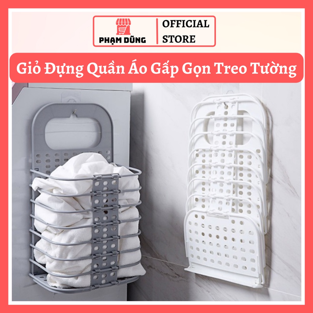 Giỏ Đựng Quần Áo Gấp Gọn Thông Minh Treo Tường , Treo Máy Giặt