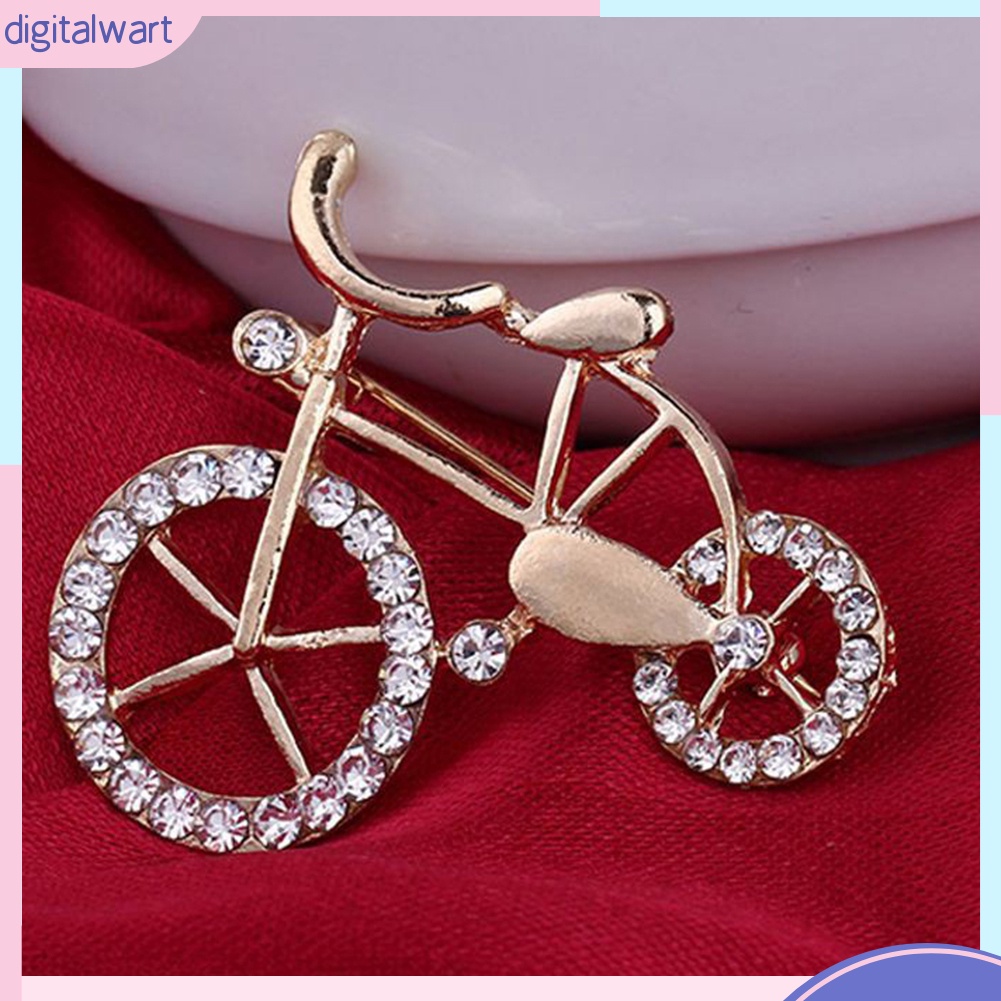 Trâm Cài Áo Hình Xe Đạp Đính Đá Thời Trang