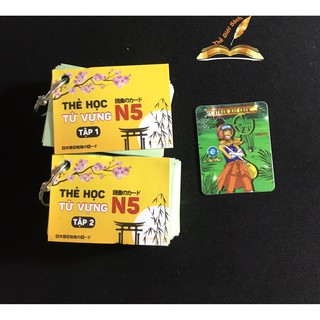 Thẻ Học Từ Vựng Tiếng Nhật N5 - 2 xấp- sachtiengnhat.org