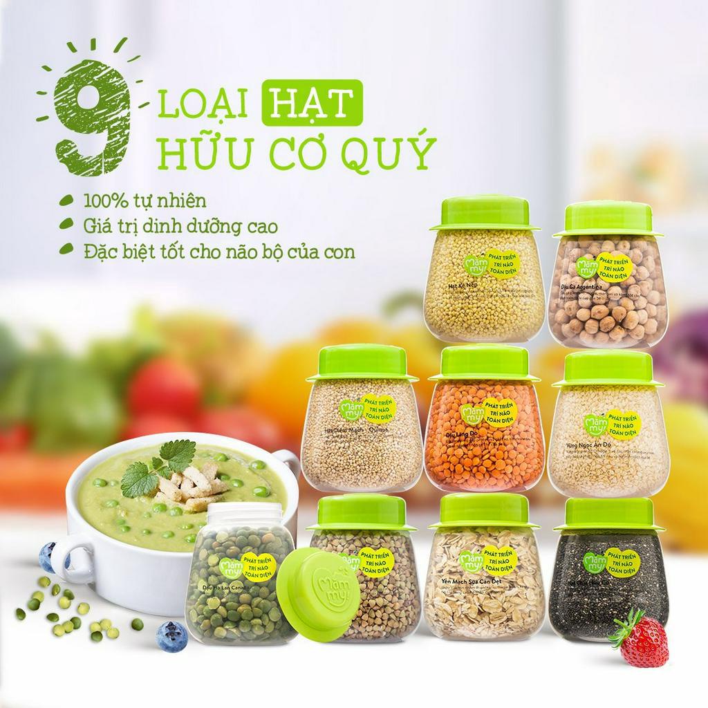 Đậu hạt hữu cơ cho bé ăn dặm Mămmy: Đậu lăng đỏ, đậu gà, quinoa, yến mạch sữa, hạt chia...Mămmy