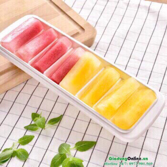 Khay Trữ Đông ICETRAY Có Nắp Đậy - Khay Đựng Đồ Ăn Dặm Cho Bé ☘Freeship☘ Hàng Nội Địa Nhật