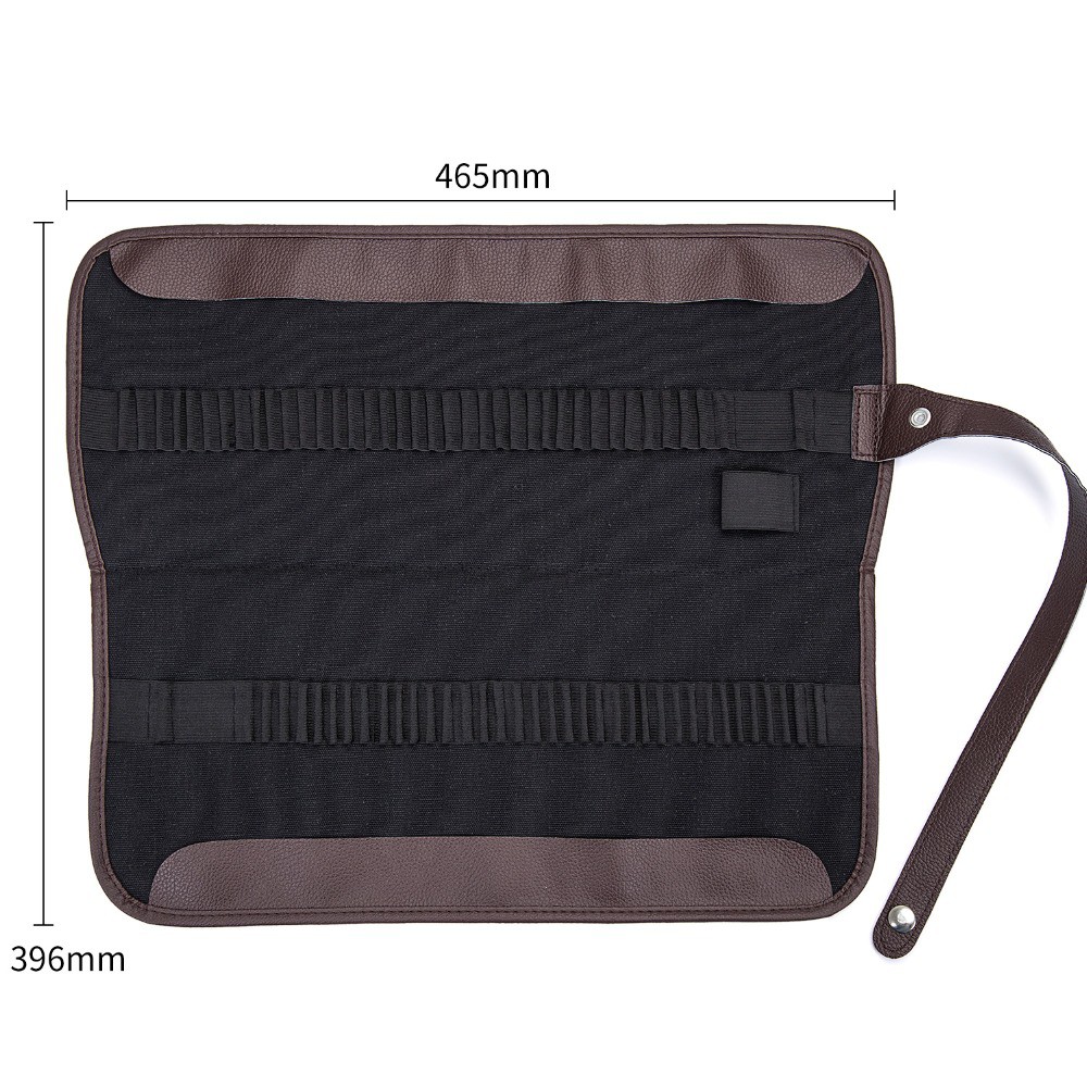 Túi đựng bút chì màu gỗ SeamiArt vải canvas 72 lỗ màu đen tiện lợi