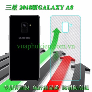 Miếng dán Cacbon sam sung A8 (2018) Vân 3D
