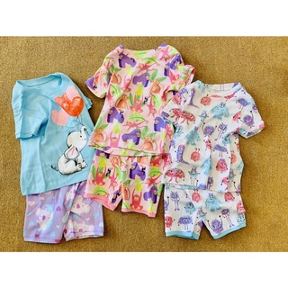 Set 3 bộ bozip cộc tay cho bé gái vnxk