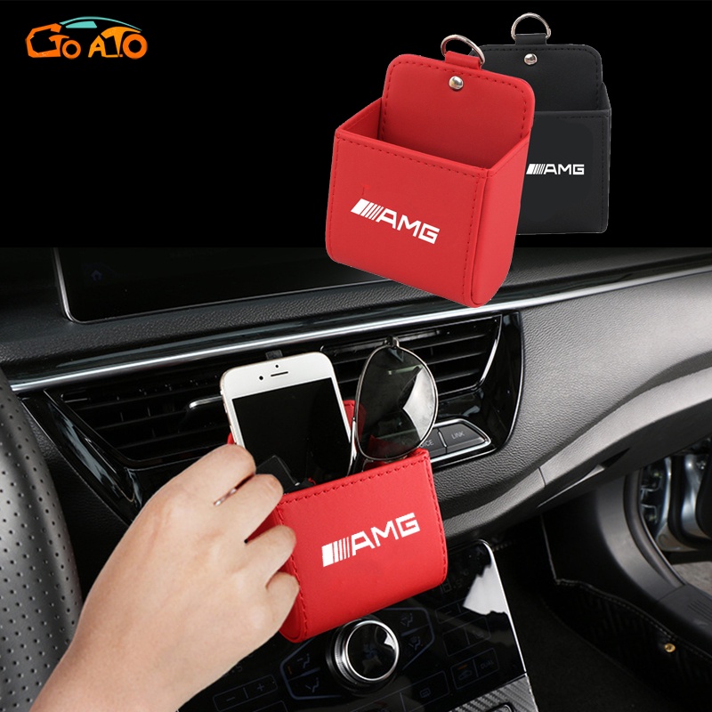 GTIOATO Cho AMG HộP ĐựNg Đồ TrêN Ô Tô Lỗ Thông Gió Ô Tô Hộp Đựng Điện Thoại Trên Oto Hộp Đựng Đồ Trên Xe Ô Tô Trang Trí NộI ThấT Ô Tô Cho Mercedes Benz W124 W204 C300 GLC300 W212 S500 Benz AMG W205 W203 E300 CLA AMG G63 W202 W207 GLB E200