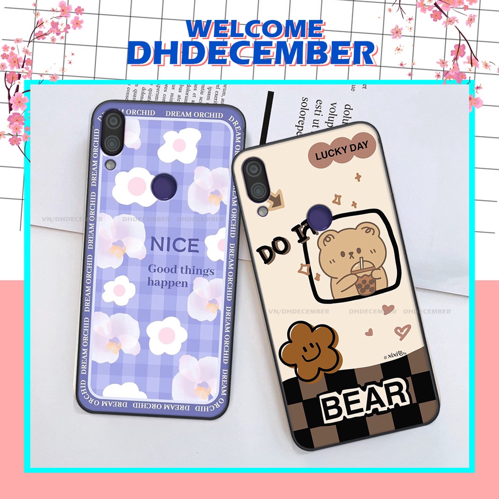 Ốp lưng Xiaomi REDMI 7 / REDMI NOTE 7 in hình gấu K@ws, gấu nâu, dor@emon RẺ- ĐẸP- BỀN