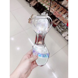 Giày cao gót 9p dây sắc màu.